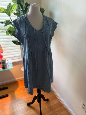 Light Blue Denim Tunic Dress